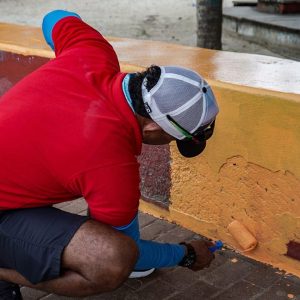 GRAN ÉXITO EN LA JORNADA DE PINTURA DE LA PEATONAL