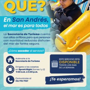 San Andrés fortalece el turismo inclusivo con acceso al mar para personas con movilidad reducida