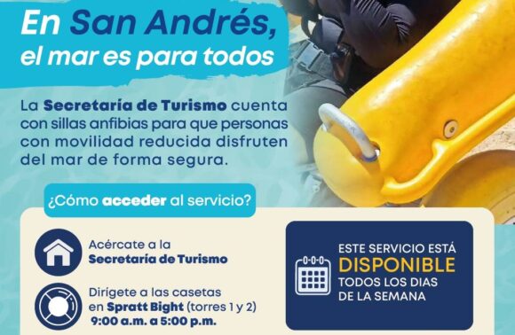 San Andrés fortalece el turismo inclusivo con acceso al mar para personas con movilidad reducida