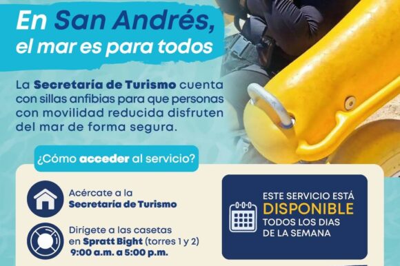 San Andrés fortalece el turismo inclusivo con acceso al mar para personas con movilidad reducida